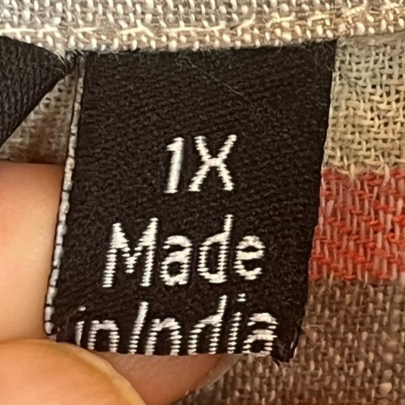 Mlle Gabrielle Vertical Striped Shirt Dress Sz XL Button Up Spring Easter Colors - Picture 7 of 15